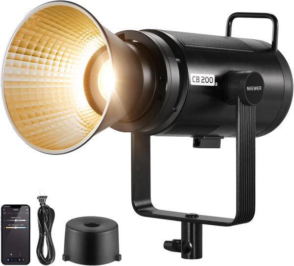NEEWER CB200B Bi-Color LED Video Light (UK) – 200W Bowens Mount Continuous Lighting for Photography & Video 