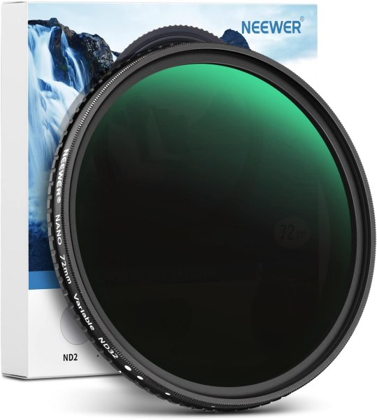NEEWER Magnetic Variable ND Filter HD ND2-ND32 72MM – Adjustable Neutral Density Filter for DSLR & Mirrorless Cameras 