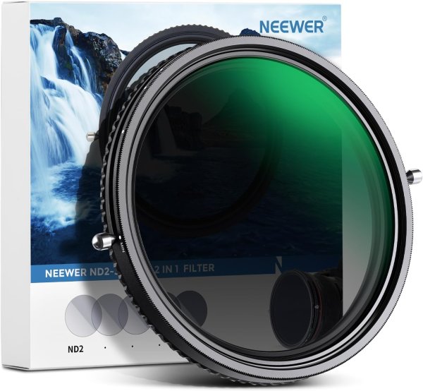 NEEWER Magnetic Variable ND Filter HD ND2-ND32 82MM – Adjustable Neutral Density Filter for DSLR & Mirrorless Cameras 