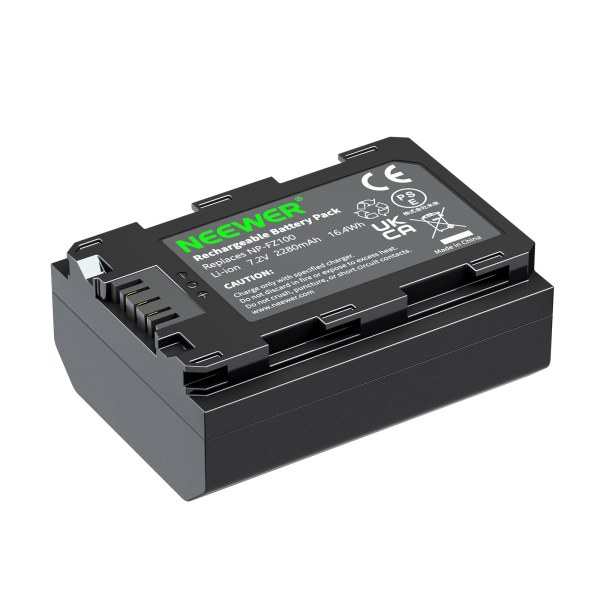 NEEWER NP-FZ100 Sony Replacement Battery – 2280mAh High-Capacity Rechargeable Lithium-Ion Battery for Sony Mirrorless Cameras 