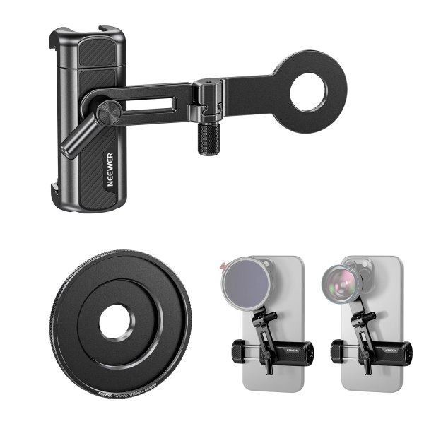 NEEWER PA047 Universal Phone Camera Lens Clamp – Compatible with 17mm Phone Lenses 
