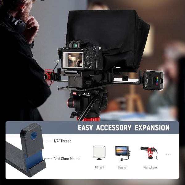 NEEWER Teleprompter X14 II with RT113 Remote & App Control – 14