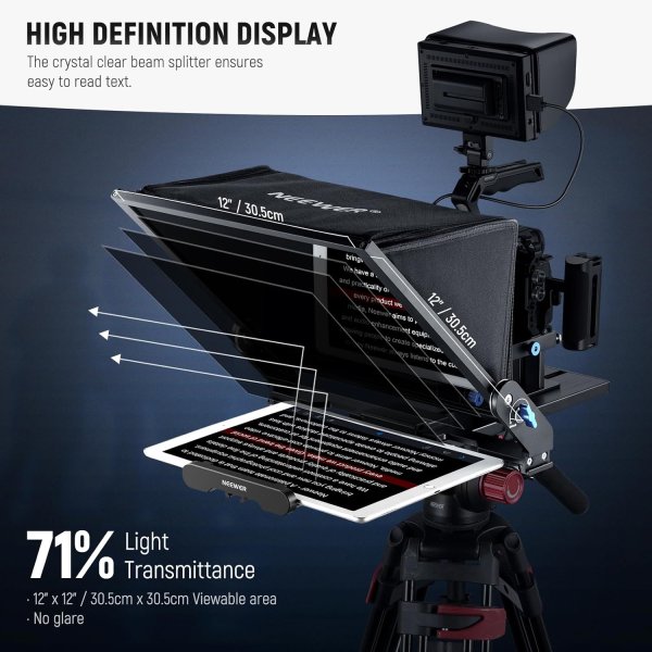 NEEWER Teleprompter X17 II with RT113 Remote & APP Control – 17
