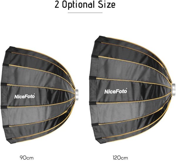 Nicefoto 90CM Deep Umbrella Softbox with Grid SoftBox & Reflectors
