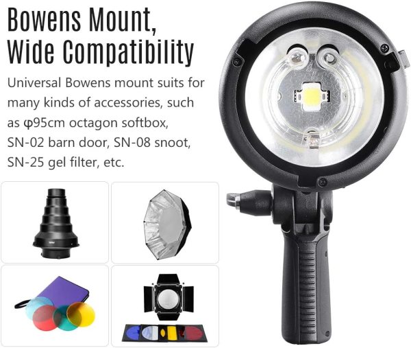 NiceFoto N Flash 400 400Ws Wireless Studio Strobe Flash Light     HSS  Bowens Mount   Built in 6000mAh Battery Others