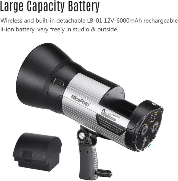 NiceFoto N Flash 400 400Ws Wireless Studio Strobe Flash Light     HSS  Bowens Mount   Built in 6000mAh Battery Others