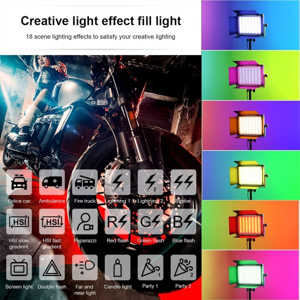 NiceFoto RGB LED Video Lights  Versatile Portable Lighting for Studio and Broadcast Lighting