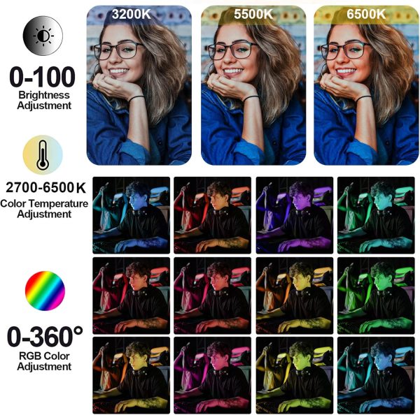 NiceFoto RGB LED Video Lights  Versatile Portable Lighting for Studio and Broadcast Lighting