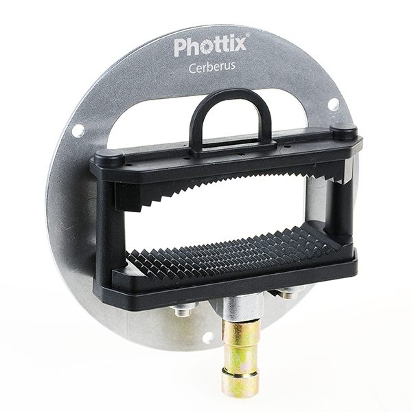 Phottix Cerberus Multi Mount with Bowens Ring     Universal Flash   Modifier Adapter Flashes Trigger & Remote