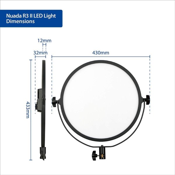 Phottix Nuada R3 VLED Video Light   Soft Bi Color LED Panel for Video   Photography    Key Lighting