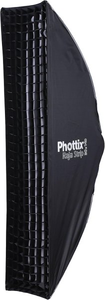 Phottix Raja Strip Softbox with Grid 30x140cm  12 x55 inches     Precision Lighting for Professionals SoftBox & Reflectors