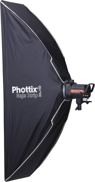Phottix Raja Strip Softbox with Grid 30x140cm  12 x55 inches     Precision Lighting for Professionals SoftBox & Reflectors