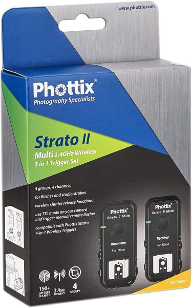 Phottix Strato II Multi 5 in 1 Trigger Set for Nikon     Wireless Flash   Shutter Control Flashes Trigger & Remote