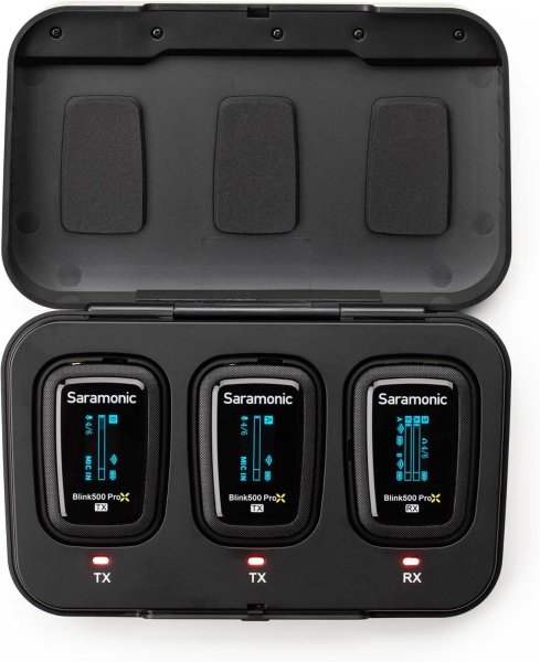 Saramonic Blink 500 ProX B2   Wireless Clip On Microphone System for 2 Person Recording Professional Audio