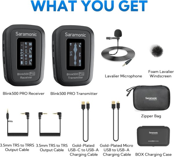 Saramonic Blink500 Pro B1   Dual Channel Wireless Microphone for DSLR  Smartphones   More Professional Audio