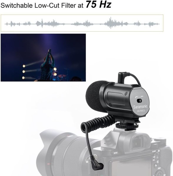 Saramonic SR PMIC2   Stereo Cardioid Condenser Microphone  Battery Free  Professional Audio