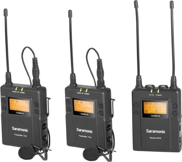 Saramonic UWMIC9 KIT2 UHF Wireless Microphone System RX9 TX9 TX9 Professional Audio