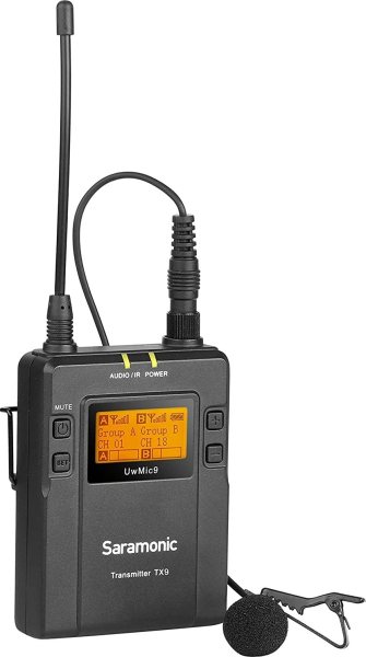 Saramonic UwMic9 KIT7   UHF Wireless Microphone System for DSLR   Camcorders  Black  Professional Audio