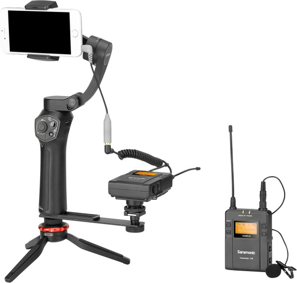 Saramonic UWMIC9 RX9 TX9 UHF Wireless Lavalier Microphone System with Portable Dual Channel Camera Mountable Receiver Black  1 Bodypack TX   1 RX Professional Audio