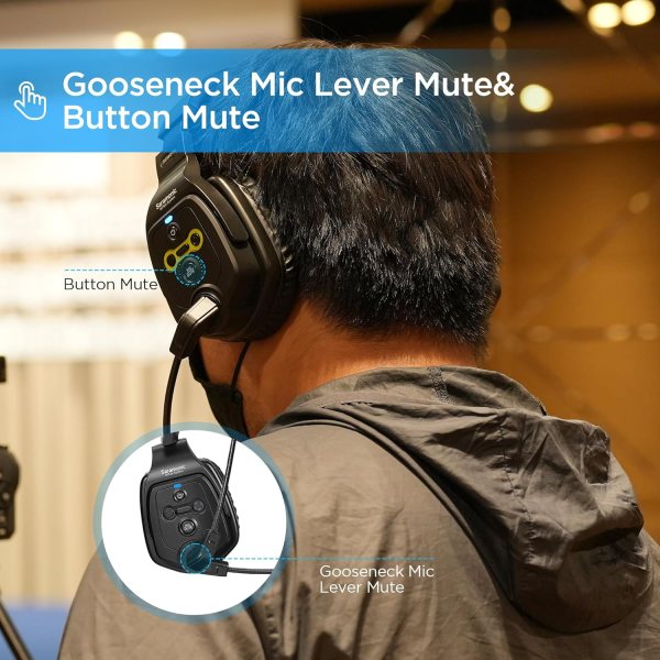 Saramonic WiTalk WT5S 5 Person Full Duplex Wireless Intercom System with Single Ear Headsets  1 9 GHz    Hard Case  Battery Charger   5x Headsets   40 Professional Audio