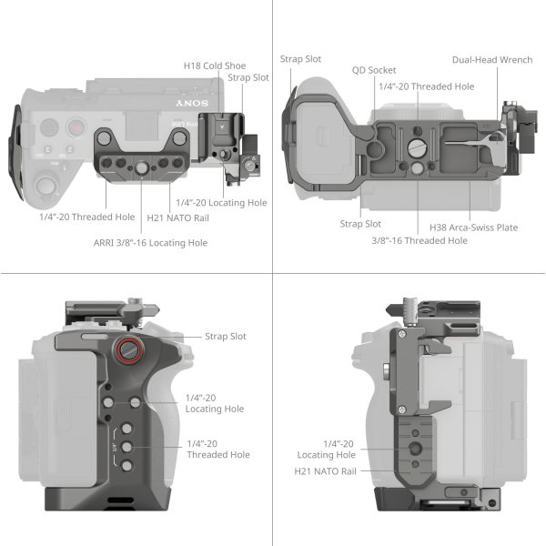 SmallRig 4771 HawkLock Quick Release Advanced Cage Kit for Sony FX3 FX30     Ultimate Shooting Convenience  Others