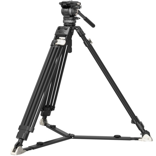 SmallRig AD Pro8 Professional Fluid Head Tripod Kit 4465 Carbon Fiber Video Tripod Kit   Smooth  Sturdy  and Versatile Camera & Light Stands