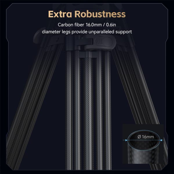 SmallRig AD Pro8 Professional Fluid Head Tripod Kit 4465 Carbon Fiber Video Tripod Kit   Smooth  Sturdy  and Versatile Tripods