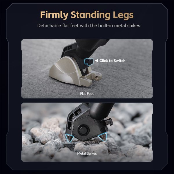 SmallRig AD Pro8 Professional Fluid Head Tripod Kit 4465 Carbon Fiber Video Tripod Kit   Smooth  Sturdy  and Versatile Tripods