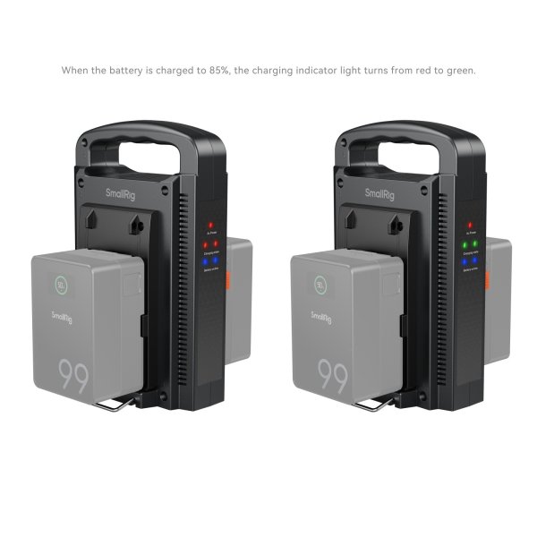 SmallRig Dual Channel V Mount Battery Charger  European Standard  4579 Battery & Grip
