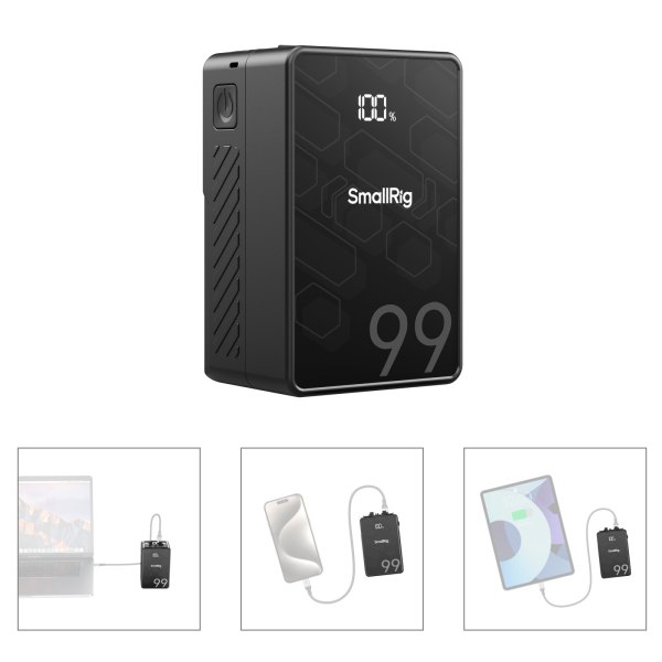 SmallRig VB99 SE mini V Mount Battery 4608 Battery & Grip