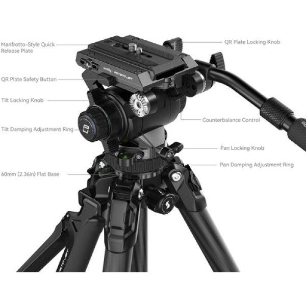 SmallRig x Potato Jet TRIBEX Hydraulic Carbon Fiber Tripod Kit Tripods