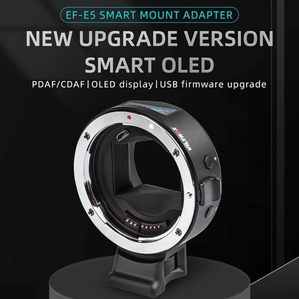 VILTROX EF E5 Smart Lens Adapter with OLED Screen for Canon EF EF S to Sony E Mount Lens & Accessories