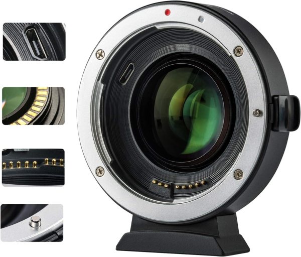 VILTROX EF EOS M2 Auto Focus Lens Adapter with 0 71x Reducer Speed Booster Lens & Accessories