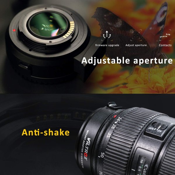 VILTROX EF EOS M2 Auto Focus Lens Adapter with 0 71x Reducer Speed Booster Lens & Accessories
