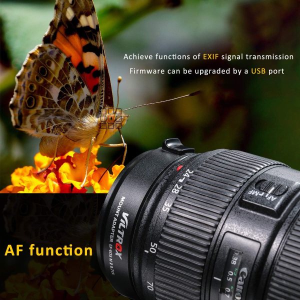 VILTROX EF EOS M2 Auto Focus Lens Adapter with 0 71x Reducer Speed Booster Lens & Accessories