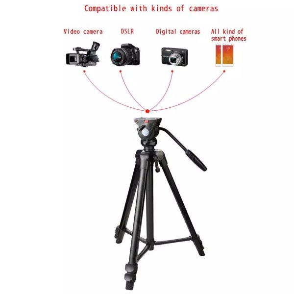 WT3308A WEIFENG Professional Tripod WT3308A     Durable Aluminum Alloy  Fluid Head  Adjustable Height for Photography   Videography Tripods