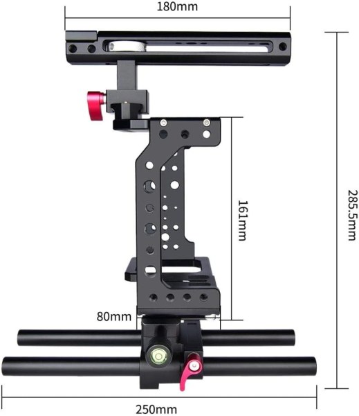 YELANGU C8 YLG0910 Handle Video Camera Cage Stabilizer(Black) Others