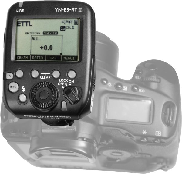 Yongnuo Speedlite Transmitter YN E3 RT II     Wireless Flash Control for Canon Flashes Trigger & Remote