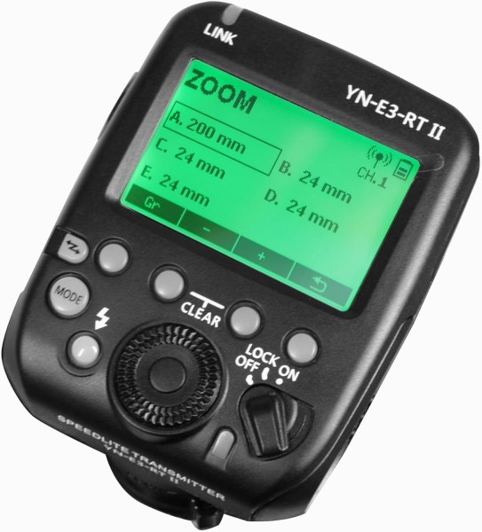 Yongnuo Speedlite Transmitter YN E3 RT II     Wireless Flash Control for Canon Flashes Trigger & Remote