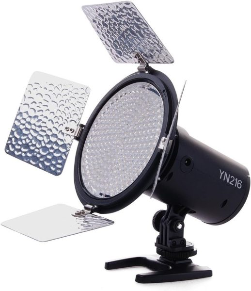 YONGNUO YN216 LED Video Light 5600K with 4 Color Plates for DSLR Cameras Lighting