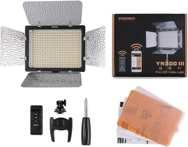 YONGNUO YN300 III LED Video Light 5600K Color Temperature and Adjustable Brightness Lighting