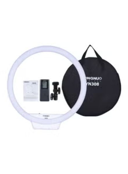 Yongnuo YN308W LED Video Ring Light     5500K Daylight for Studio   Vlogging Lighting