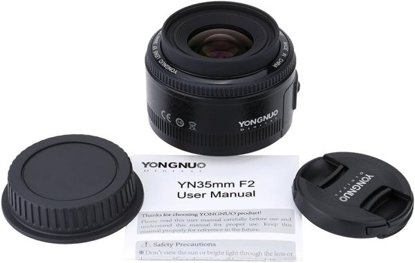 YONGNUO YN35mm F2     Wide Angle Prime Lens with Auto Focus for Nikon EF Mount 