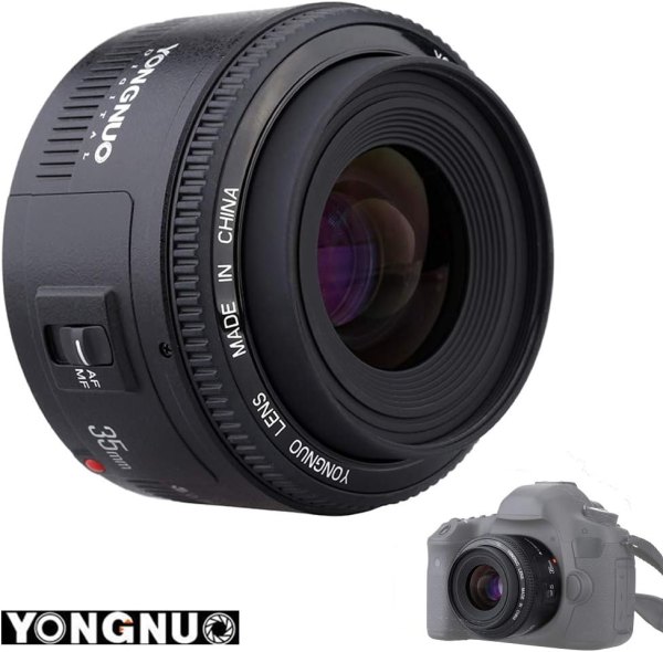 YONGNUO YN35mm F2     Wide Angle Prime Lens with Auto Focus for Canon EF Mount Lens & Accessories
