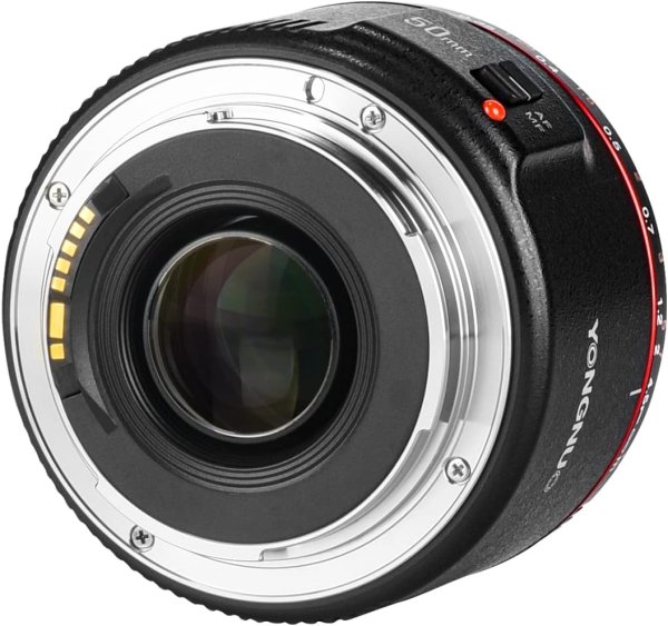 Yongnuo YN50MM F1 8 II AF MF 0 35M Focus Distance Standard Prime Lens Black for Canon 5D IV 1DX I 200D II 850D 7D 6DII Lens & Accessories