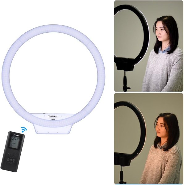 YONGNUO YN608 Bi Color LED Ring Light     3200K 5500K with Wireless Remote Lighting