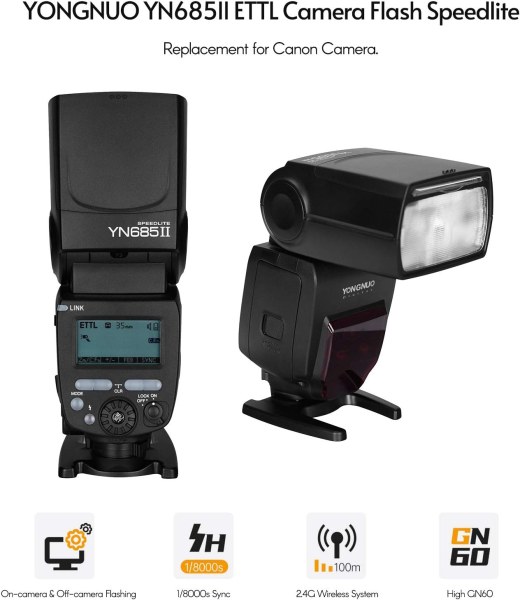 Yongnuo YN685 Speedlite GN60     2 4G Wireless TTL Flash for Canon DSLR Flashes Trigger & Remote